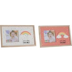 Pink - Træ Rammer Dkd Home Decor Fotoramme Regnbue Træ MDF (2 pcs) (25 x 1 x 16 cm) Ramme