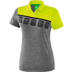 Polyester Polos Erima 5-C Polo Shirt Women - Grey Marl/Lime Pop/Black