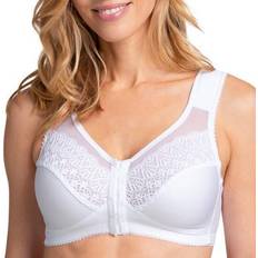 Miss Mary Cotton Ease Front-Closure Bra - White