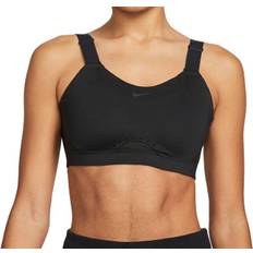 Polyester - Women Bras NIKE Dri-FIT Alpha High-Support Padded Adjustable Sports Bra - Black/Dark Smoke Grey