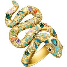 Snake ring Thomas Sabo Snake Ring - Gold/Mother of Pearl/Multicolour