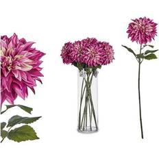 Dekorativ blomma Dahlia Papper Plast (16 x 74 x 16 cm) Rosa