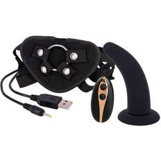 Genopladeligt batteri Strap-ons Sexlegetøj Vibration Dildo Strap-On 5inch