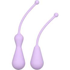 Lilla Analkugler Sexlegetøj KEGEL SET SILICONE WEIGHTED KEGEL EXERCISERS PURPLE