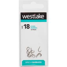 Westlake Barbless Eyed Hooks (Size 18)