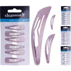 Eleganza Lyserøde Glimmer Hårspænder 6cm