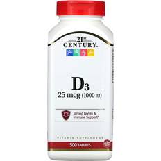 21st Century D3 25mcg 500 st