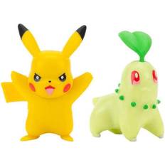 Giocattoli Pokémon 2 Inch Battle Figure 2 Pack Chikorita & Pikachu