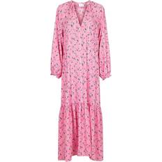 Neo noir kjole pink Neo Noir Hallas Energy Flower Dress - Pink