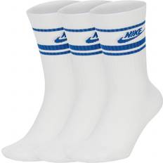 Unisexo Ropa interior Nike Sportswear Dri-FIT Everyday Essential Crew Socks 3-pack - White/Game Royal