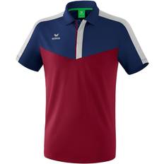 Erima Squad Polo Shirt Men - New Navy/Bordeaux/Silver Grey