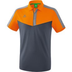 Gris - Homme Polos Erima Squad Polo Shirt Men - New Orange/Slate Grey/Monument Grey