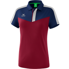 Erima Squad Polo Shirt Women - New Navy/Bordeaux/Silver Grey