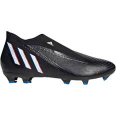 Adidas Predator Edge.3 Laceless Firm Ground - Core Black/Cloud White/Vivid Red