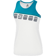 Fitness & Gym Débardeurs Erima 5-C Tank Top Women - White/Oriental Blue/Colonial Blue