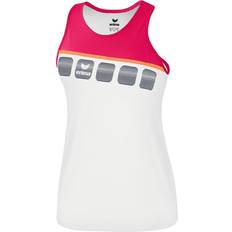 Poliéster Camisetas de tirantes Erima Kid's 5-C Tank Top - White/Love Rose/Peach