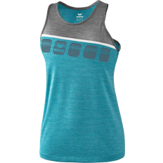 Elastan/Lycra/Spandex Tanktops Erima 5-C Tank Top Women - Oriental Blue Melange/Grey Marl/White