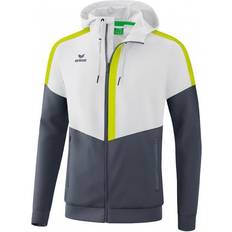 Erima Squad Track Top Jacket with Hood Men - White/Slate Grey/Bio Lime