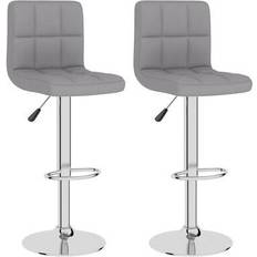 Tabourets de bar vidaXL Tabourets Lot De 2 Gris Tabouret de bar 111cm 2pcs