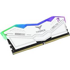 TeamGroup DDR5 RAM-muistit TeamGroup 32GB (2 x 16GB) T-FORCE DELTA RGB, DDR5 6400MHz, CL40, 1.35V, valkoinen