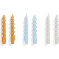 Orange Bougies et Accessoires Hay Spiral Light Bougie 19cm 6pcs