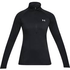 Under Armour Women's Tech 1/2 Zip - Black/Metallic Silver