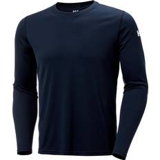 Fitness & Gym Base Layer Tops Helly Hansen Tech Crew Long Sleeve T-shirt Men - Navy