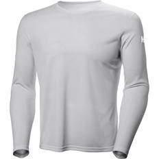 Grigio - Uomo Maglie Termiche Helly Hansen Tech Crew Long Sleeve T-shirt Men - Light Grey