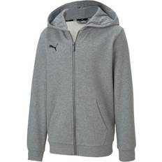 Puma Kid's TeamGOAL 23 Casuals Hooded Jacket - Medium Gray Heather (656714-33)