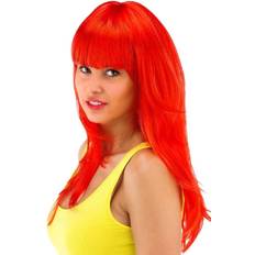 Long Hair Wig with Fringe Red