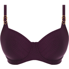 Purple - Stripes Clothing Fantasie Long Island Balcony Bikini Top - Vino