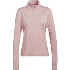 adidas Own The Run 1/2 Zip Long Sleeve T-shirt Women - Wonder Mauve