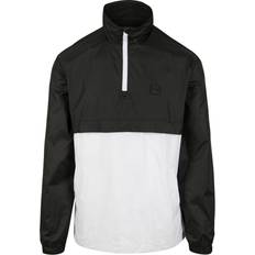 Urban Classics Stand Up Collar Pull Over Jacket - Black/White