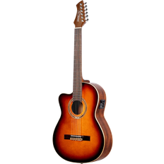 Ortega RCE238SN-FT Performer Series Full-Size Guitar Natural guitare électro-acoustique classique avec housse