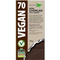 Star vegan Green Star Vegan Mörk Choklad 100g