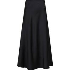 Neo noir nederdel satin Neo Noir Bovary Crepe Satin Skirt - Black