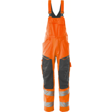 Mascot 19569-236-1418 Bib & Brace with Kneepad Pockets - Orange/Dark Anthracite