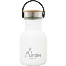 Laken Basic Stainless Steel&Bamboo Cap Vattenflaska 0.35L