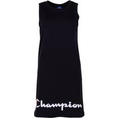 Champion Dame Kjoler Champion Script Logo Ribbed Trim Tank Midi Dress - Black