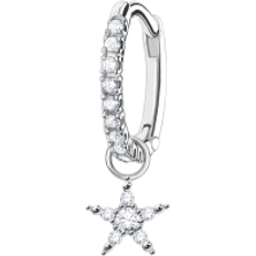 Thomas Sabo Créole unique avec pendentif étoile argent bianco CR707-051-14 argenté/blanc