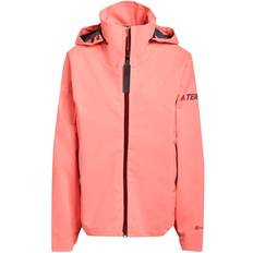 Orange - Women Rain Clothes adidas Women Terrex Ct Myshelter Rain Rdy Jacket - Acid Red