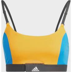 Adidas Aeroimpact Luxe Light-Support Bra - Orange Rush/Bright Blue/Carbon