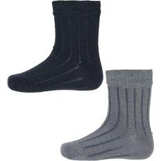 16/18 Børnetøj Minymo Sleet Socks 2-Pack - Grey (5874-150)