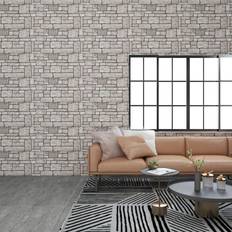 Papeles pintados vidaXL Paneles De Pared 3d Con Diseño De Ladrillo Gris 11 Piezas Eps
