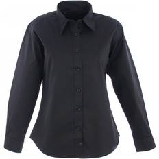 Uneek Ladies Pinpoint Oxford Full Sleeve Shirt - Black