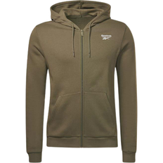 Fitness & Gym - Green Jumpers Reebok Identity Fleece Zip-Up Hooded Jacket Men - Army Green