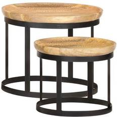 vidaXL Round Småbord 53cm 2stk