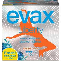 Med vinger Bind Evax Super Hygiejnebind med Vinger Evax Liberty Plus (10 uds) 10-pak