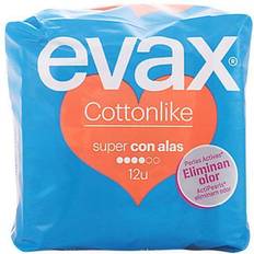 Bindor på rea Evax Cottonlike Compresas Super Alas 12 Pcs