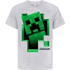 Minecraft Boy's Creeper Inside T-shirt - Grey